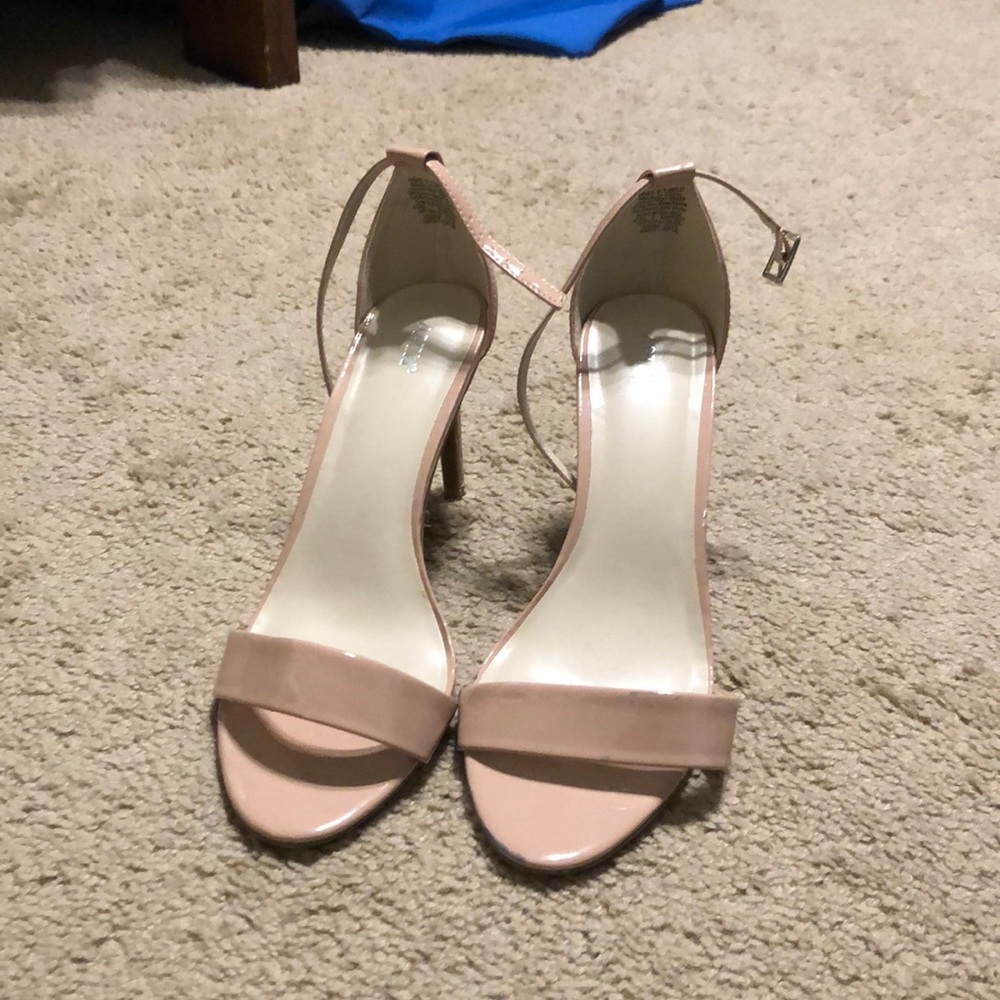 Nude/Pink Ankle Strap Heels